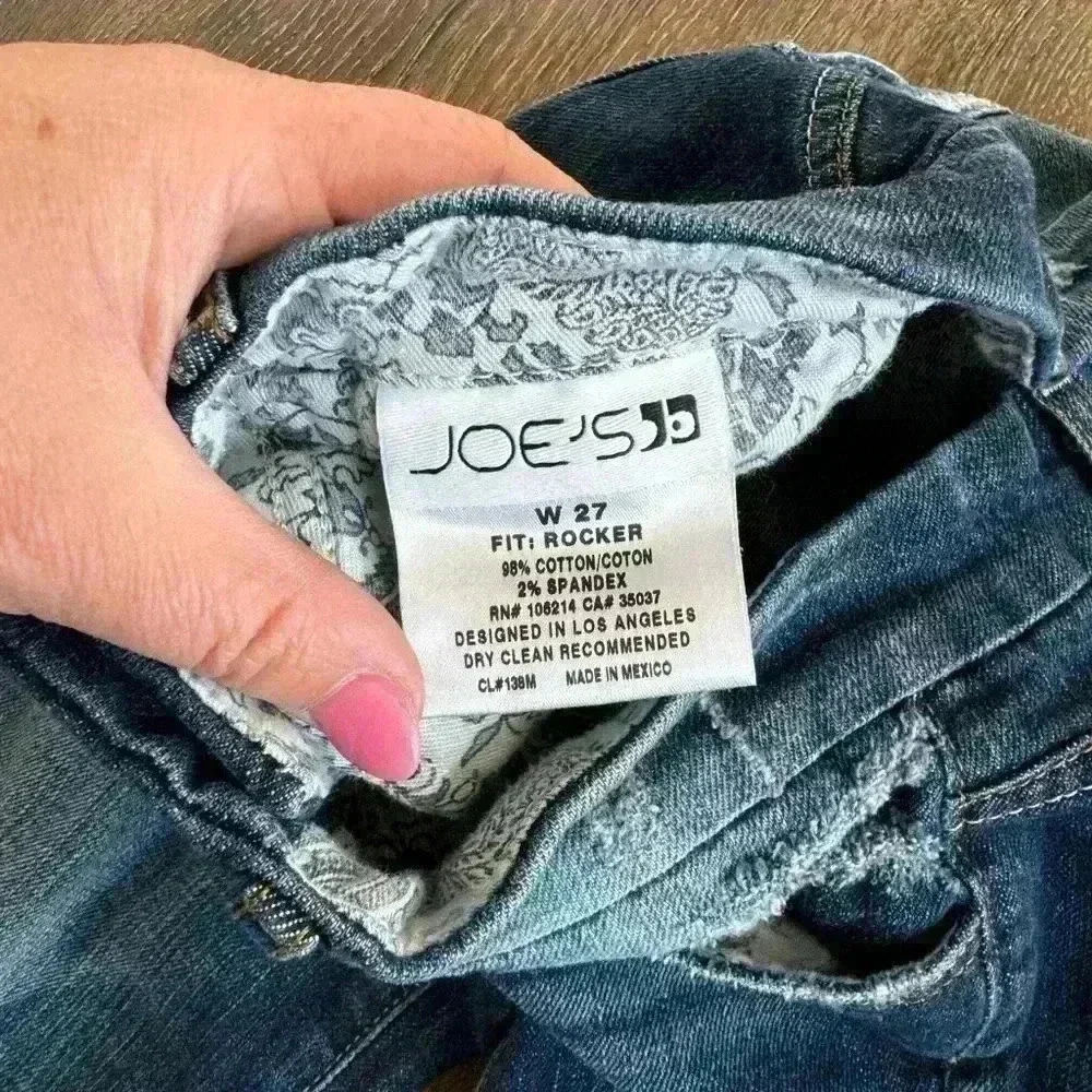 Joe’s Jeans.  Women’s size 27.  Rocker style.
